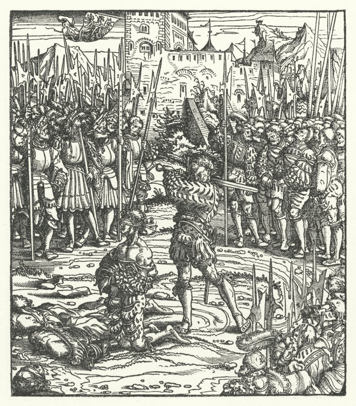 Poprava vůdců povstání proti vládě arcivévody Maxmiliána Rakouského ve Flandrech od Hans (after) Burgkmair