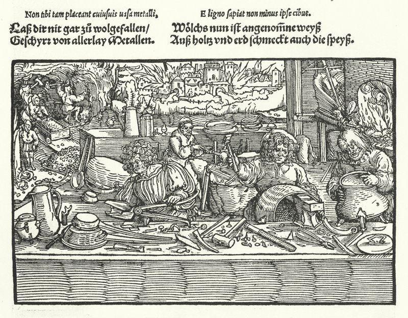 Coppersmith (rytina) od Hans (after) Burgkmair