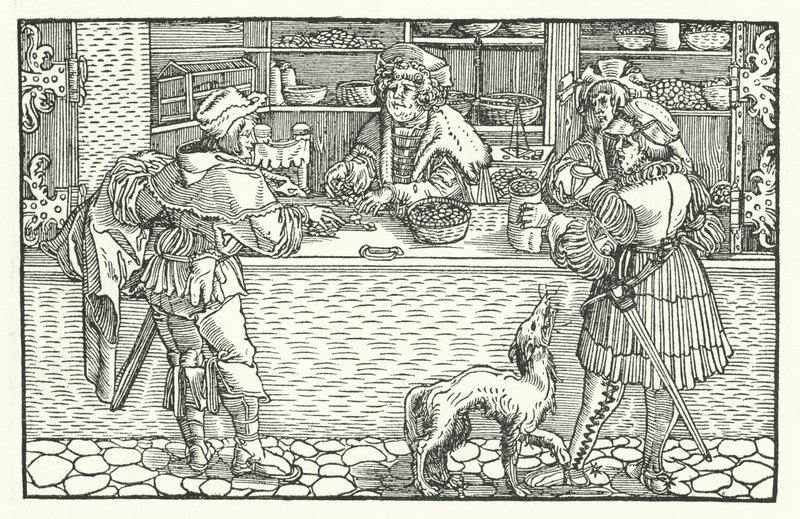 Směnárník (rytina) od Hans (after) Burgkmair