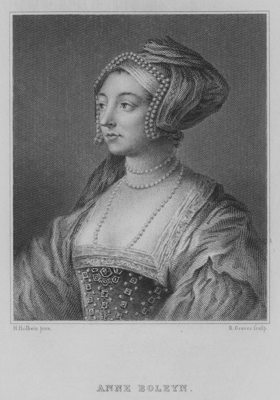Anne Boleyn (rytina) od Hans (after) Holbein the Younger