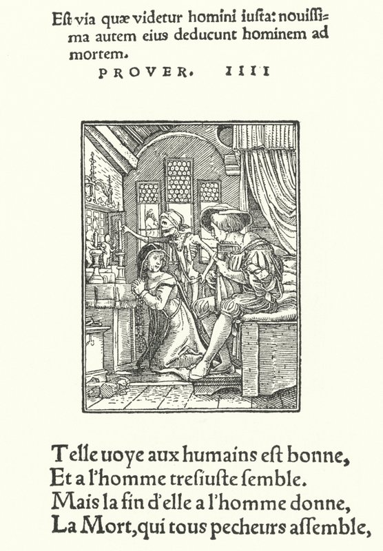The Canoness, or Nun (rytina) od Hans (after) Holbein the Younger