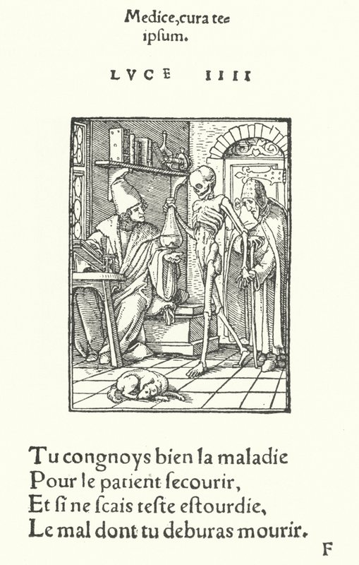 The Physician (rytina) od Hans (after) Holbein the Younger
