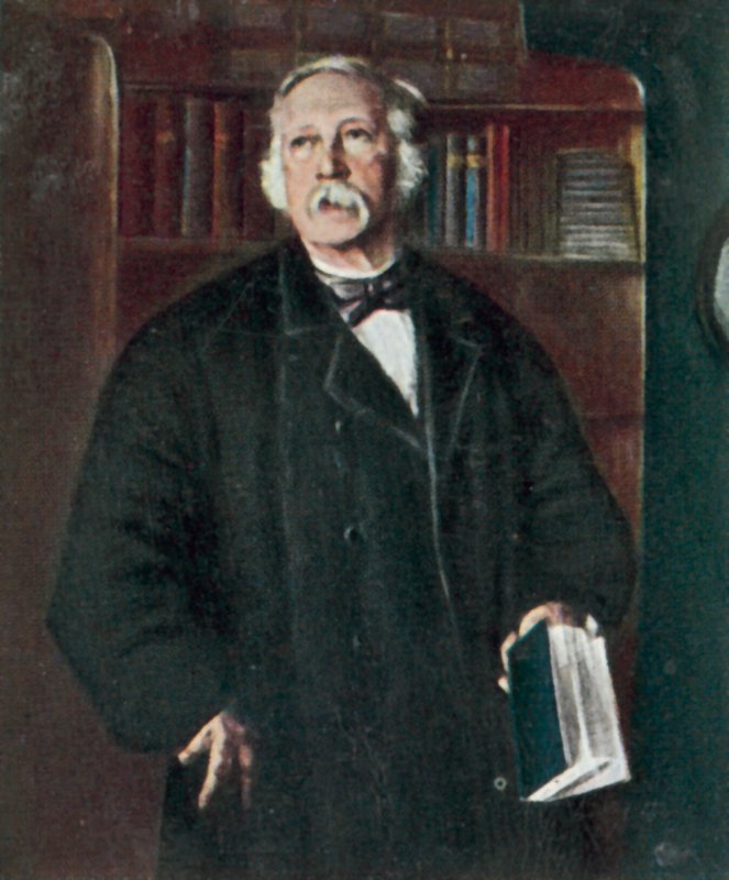 Theodor Fontane, německý spisovatel a básník (barevná litografie) od Hans Fechner