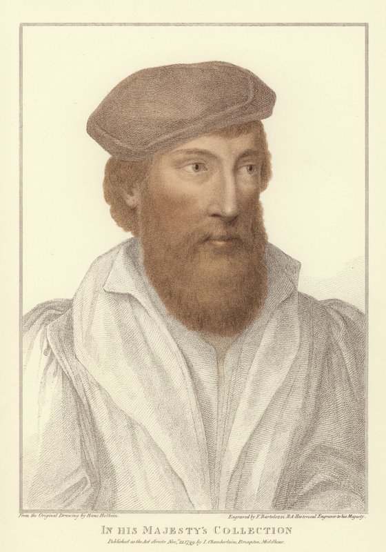 Anonymní muž (akvatinta) od Hans Holbein der Jüngere
