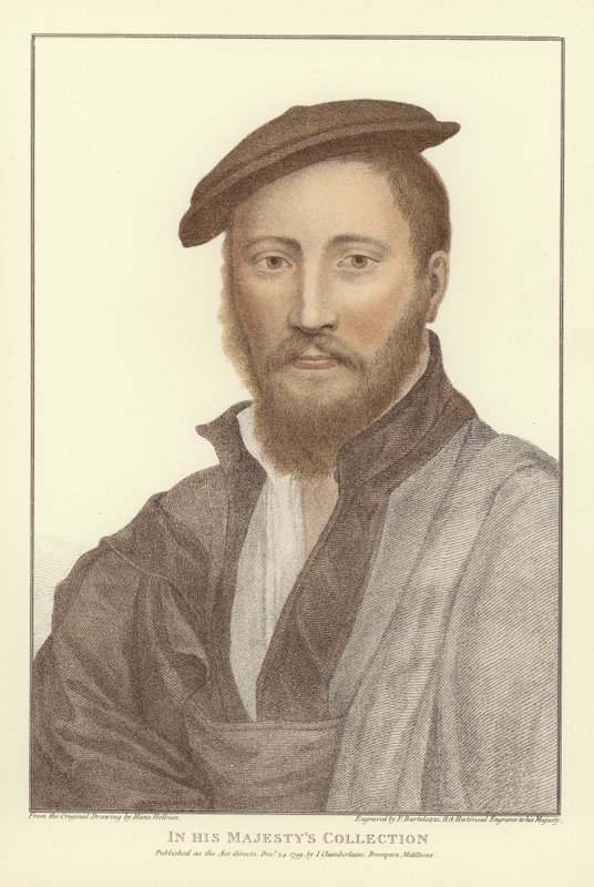 Anonymní muž (akvatinta) od Hans Holbein der Jüngere