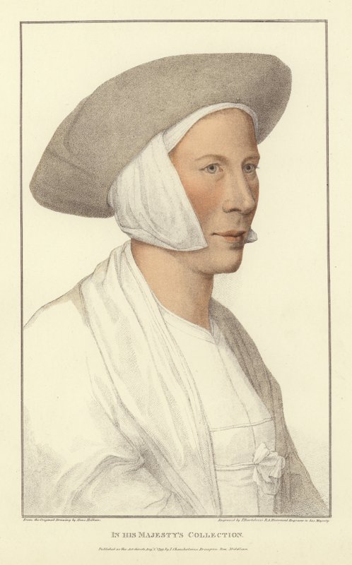 Anonymní žena (akvatinta) od Hans Holbein der Jüngere