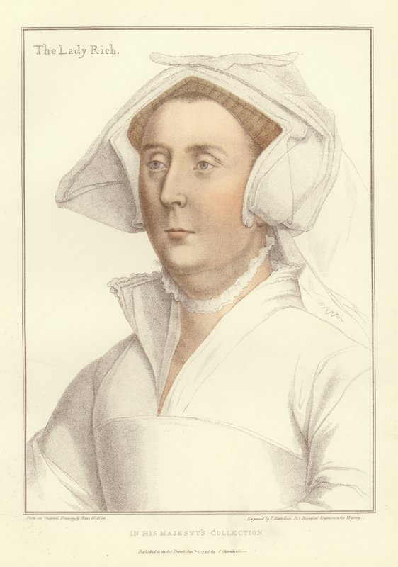 Elizabeth, Lady Rich (akvatinta) od Hans Holbein der Jüngere