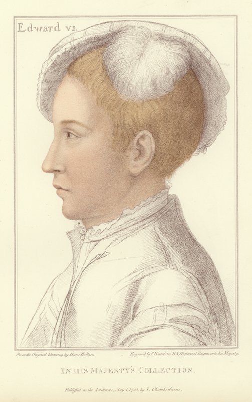 Anglický a irský král Edward VI (akvatinta) od Hans Holbein der Jüngere