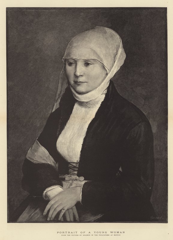 Portrét mladé ženy od Hans Holbein der Jüngere