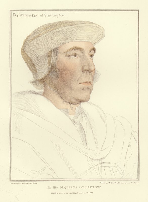 William FitzWilliam, hrabě ze Southamptonu (akvatinta) od Hans Holbein der Jüngere