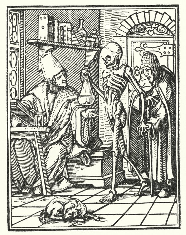 Smrt a lékař od Hans Holbein der Jüngere