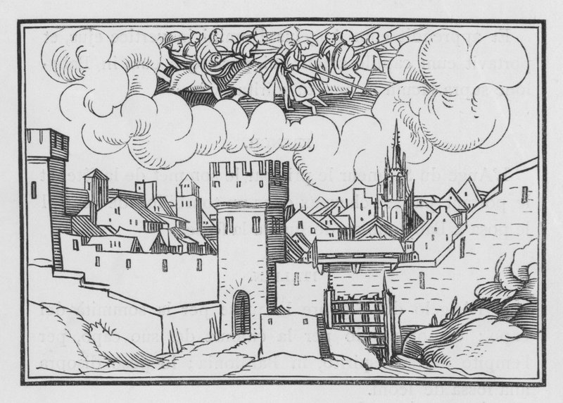 Znamení a žetony viděné v Jeruzalémě, 2 Maccabees V, 2 od Hans Holbein der Jüngere