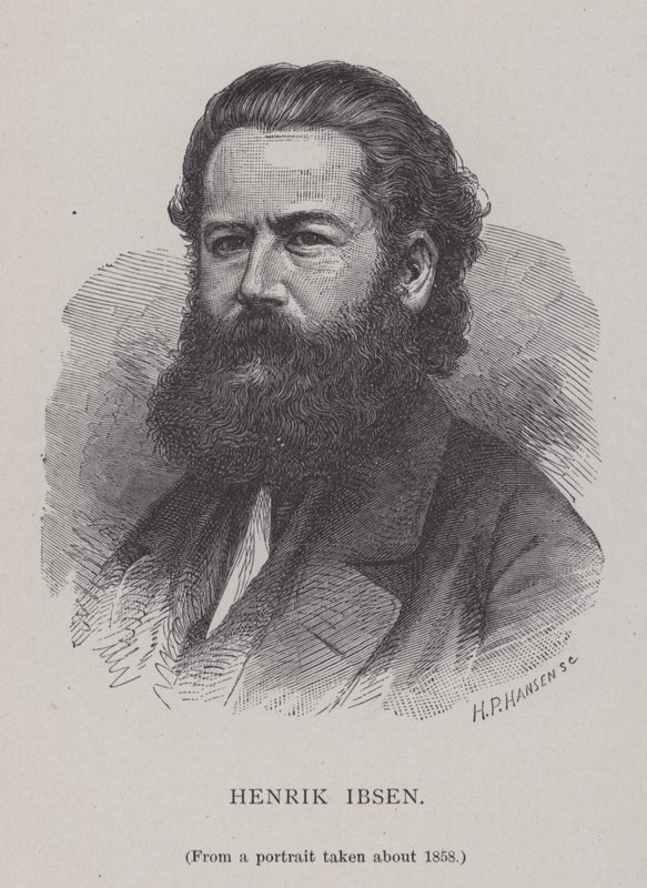 Henrik Ibsen , norský dramatik, divadelní režisér a básník od Hans Peter Hansen