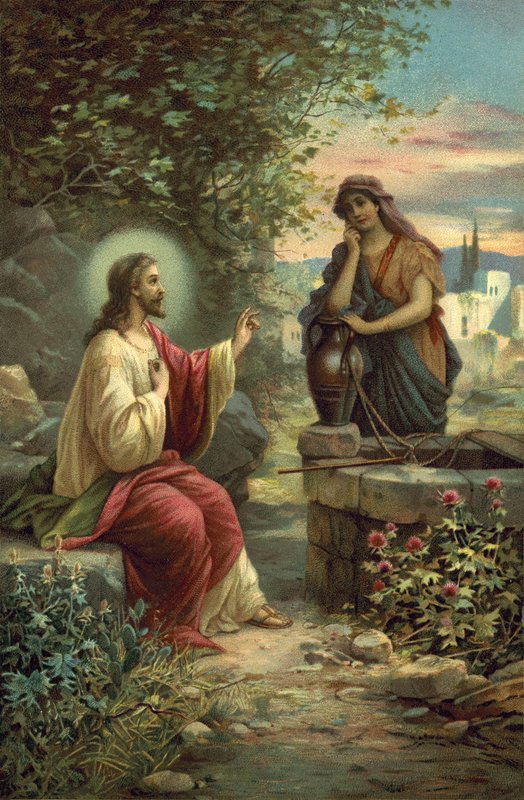 Kristus a žena Samaří od Hans Zatzka