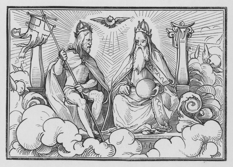 Předpověď království Kristova, Žalm CX, 1 od Hans after Holbein the Younger