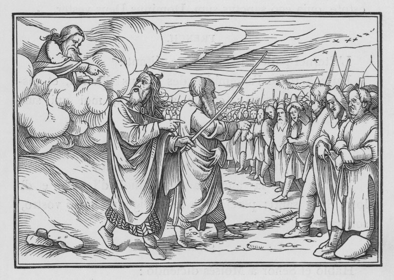 Bůh přikazuje Mojžíšovi, aby sečetl lid, Čísla I, 19 od Hans after Holbein the Younger