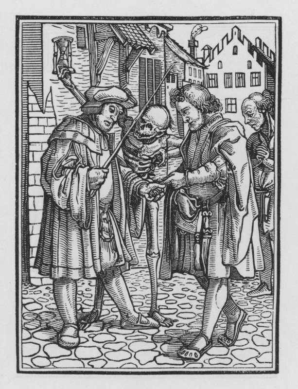 Holbeinův tanec smrti: Obhájce od Hans after Holbein the Younger