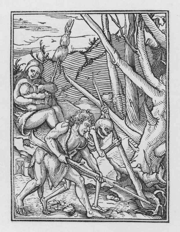 Holbeinův tanec smrti: Následky pádu od Hans after Holbein the Younger