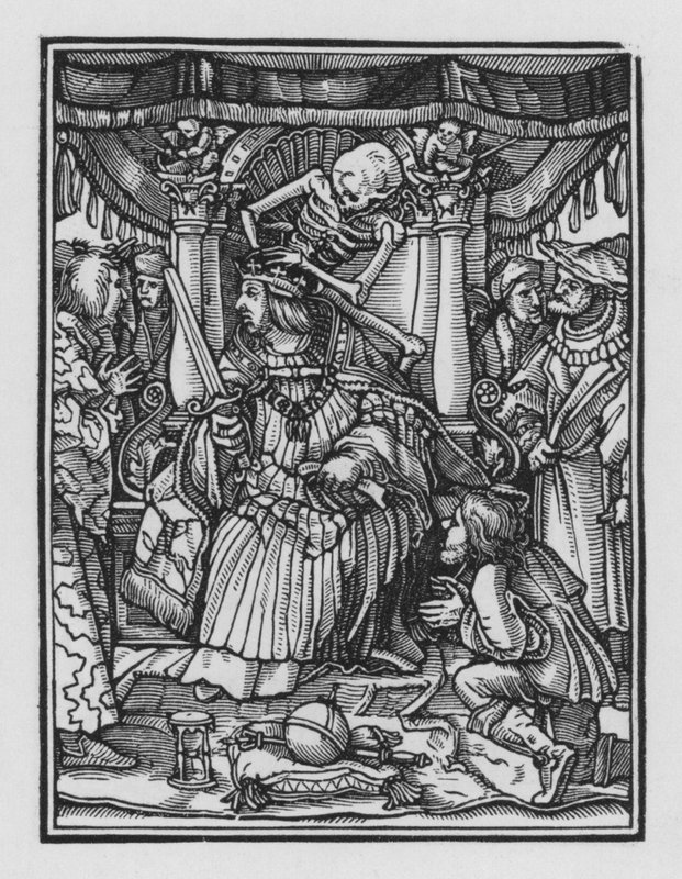 Holbeinův tanec smrti: Císař od Hans after Holbein the Younger