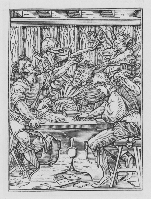 Holbeinův Tanec smrti: Hráči od Hans after Holbein the Younger