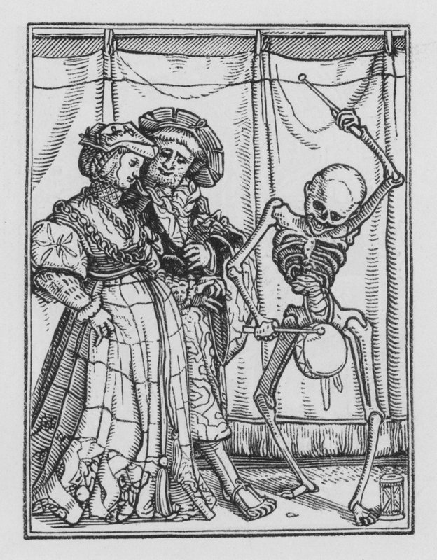 Holbeinův tanec smrti: Novomanželka od Hans after Holbein the Younger