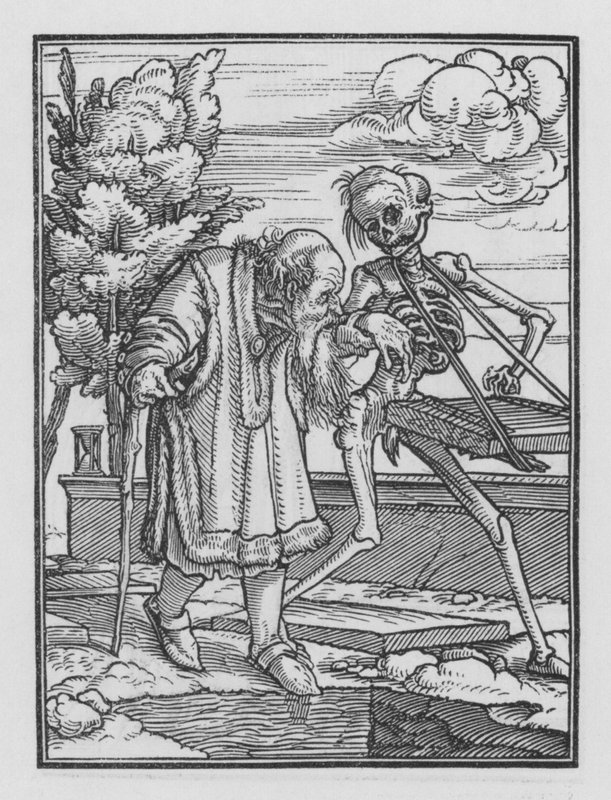 Holbeinův Tanec smrti: Stařec od Hans after Holbein the Younger