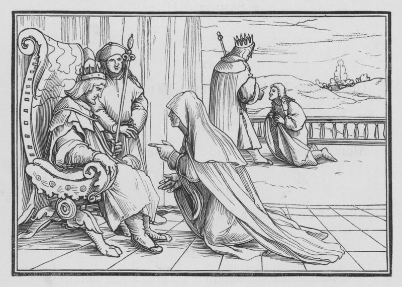 Joabs Artifice přivést domů Absaloma, 2 Samuel XIV, 4 od Hans after Holbein the Younger