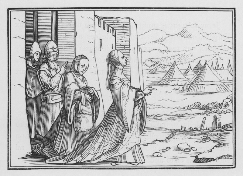 Judith a její služebná jdou dál do asyrského tábora, Judith X, 6 od Hans after Holbein the Younger