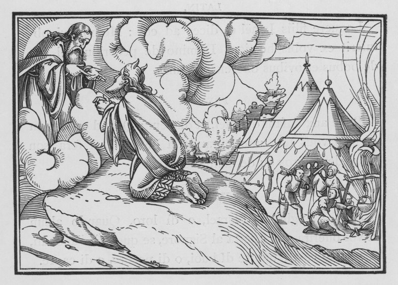 Mojžíš zasvětil Árona a jeho syny, Leviticus VIII, 1-3 od Hans after Holbein the Younger