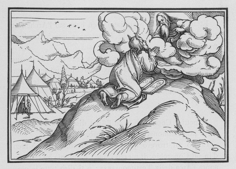 Mojžíš znovu vystupuje na horu, Exodus XXXIV, 1 od Hans after Holbein the Younger