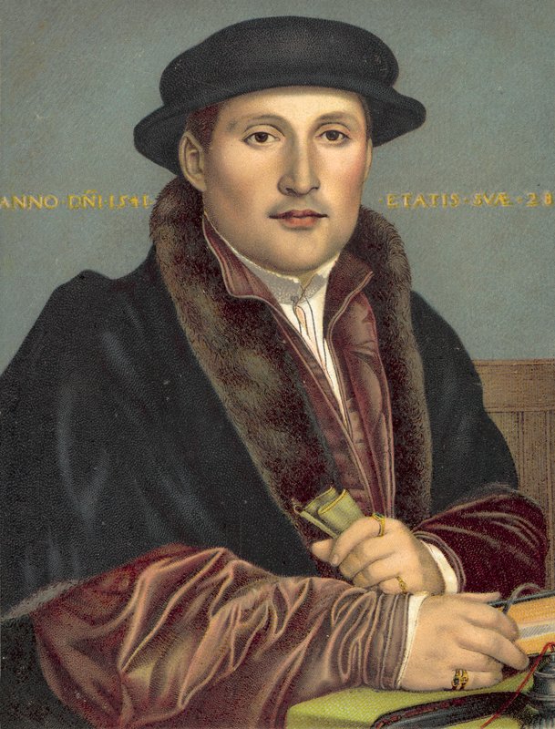 Portrét gentlemana od Hans after Holbein the Younger