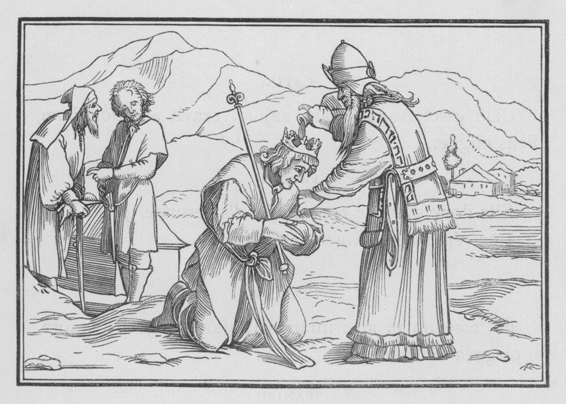 Samuel Anointeth Saul, 1. Samuel X, 1 od Hans after Holbein the Younger