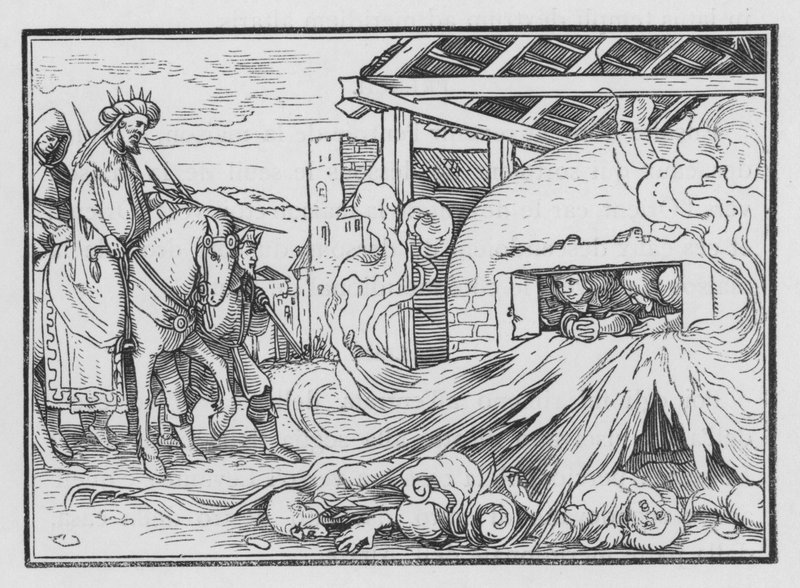 Shadrach, Meshach a Abednego Uvržení do ohně, Daniel III, 23 od Hans after Holbein the Younger