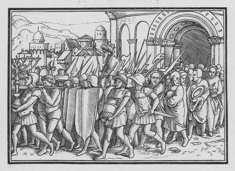 Shishak Spoileth Jerusalem, 2 Letopisy XII, 9 od Hans after Holbein the Younger