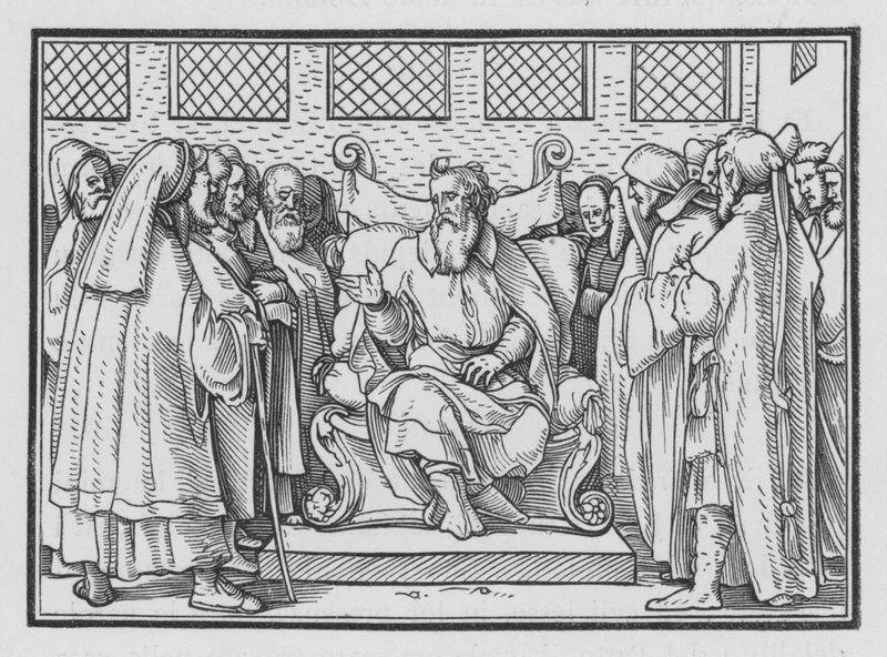 Genealogie od Adama přednesená, 1. Paralipomenon IX, 1 od Hans after Holbein the Younger