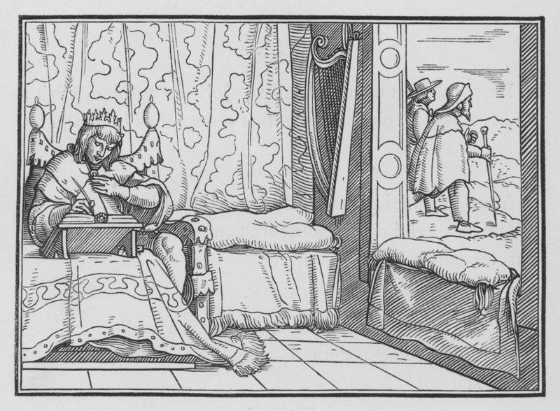 Štěstí zbožných, Žalm I, 1 od Hans after Holbein the Younger
