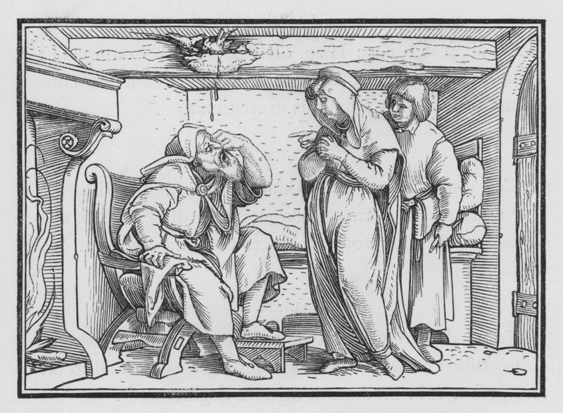 Tobit se stal slepým, Tobit II, 10 od Hans after Holbein the Younger