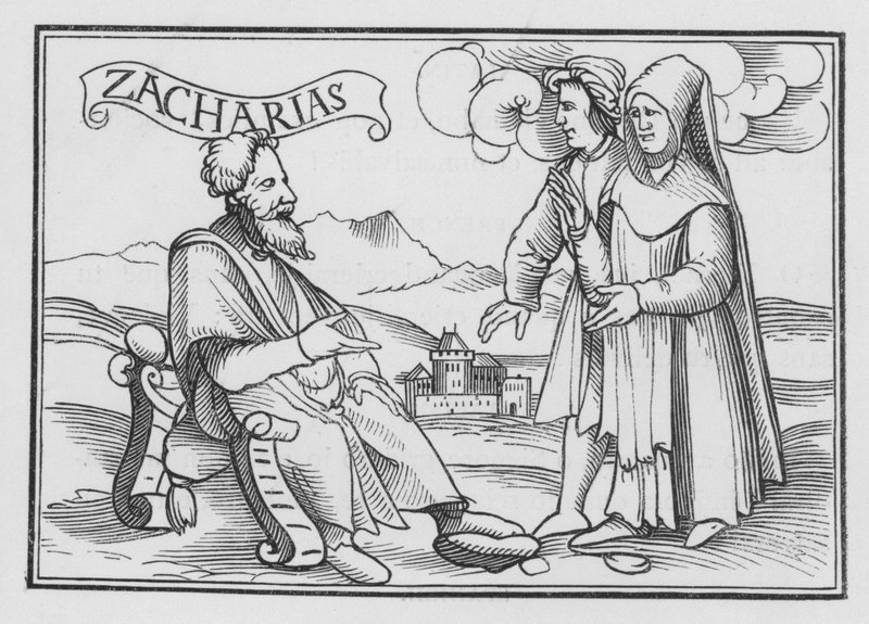 Zachariáš vybízí k pokání, Zachariáš I, 3 od Hans after Holbein the Younger