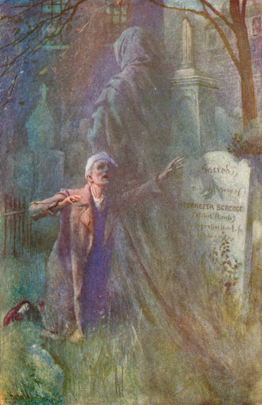 Ilustrace pro Vánoční koledu od Charlese Dickense od Harold Copping