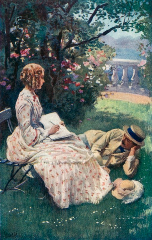 Ilustrace pro Dobré manželky Louisa M Alcott od Harold Copping