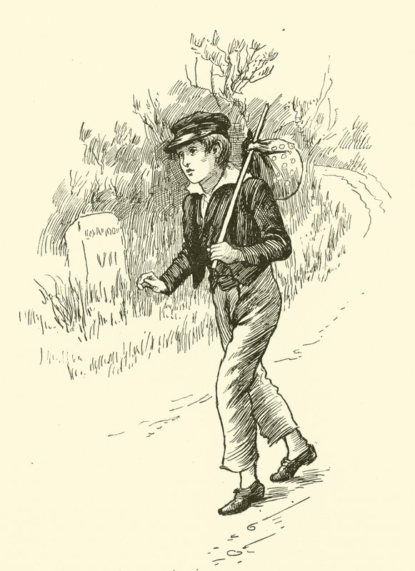 Oliver Twist, na cestě do Londýna od Harold Copping