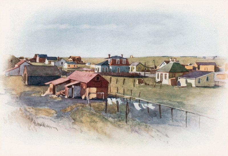 Prairie město, Gleichen, Alberta od Harold Copping
