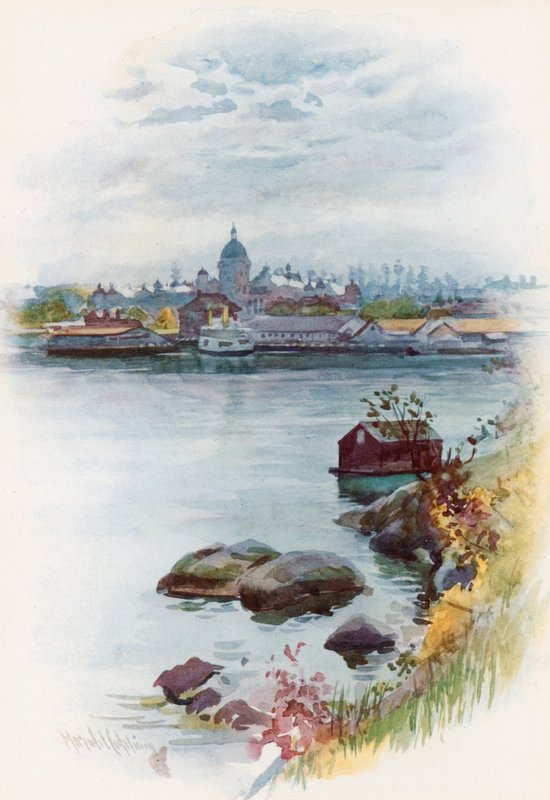 Pohled na budovu parlamentu, Victoria, British Columbia od Harold Copping
