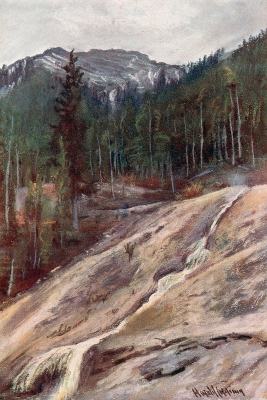 Horký sirný pramen, Banff od Harold Copping