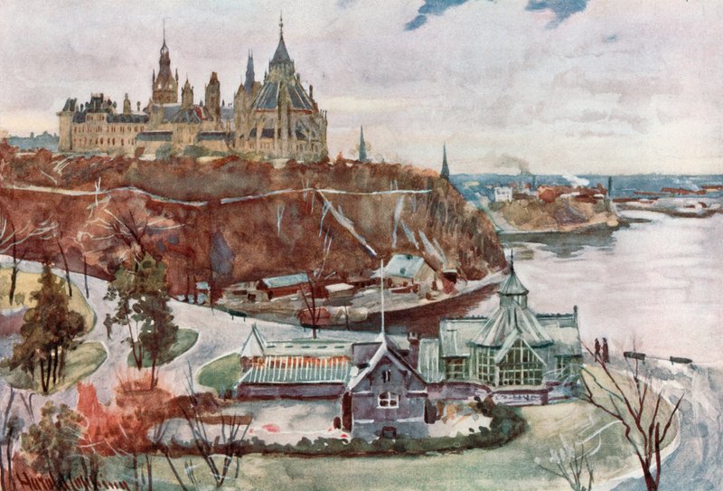 Sněmovny parlamentu, Ottawa od Harold Copping
