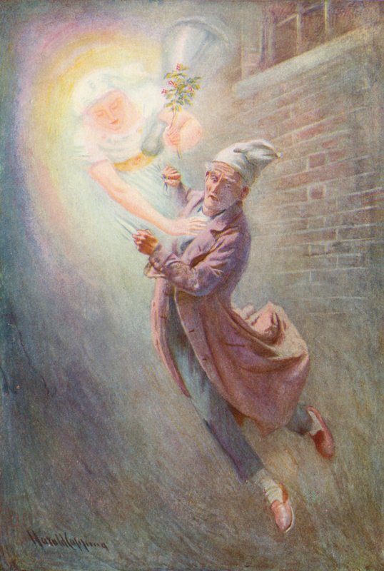Ilustrace pro Vánoční koledu od Charlese Dickense od Harold Copping