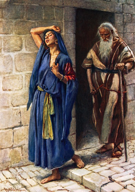 Jeroboamova manželka od Harold Copping