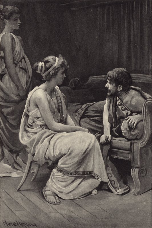 Ó, posmívají se mi, řekl, A jsi sem poslán nějakým rozzuřeným bohem, aby se mi svět smál od Harold Copping