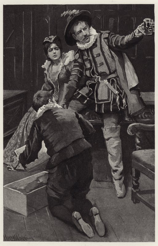 Petruchio začal znovu bouřit a říkal, že čepice je vylisovaná v porringeru od Harold Copping