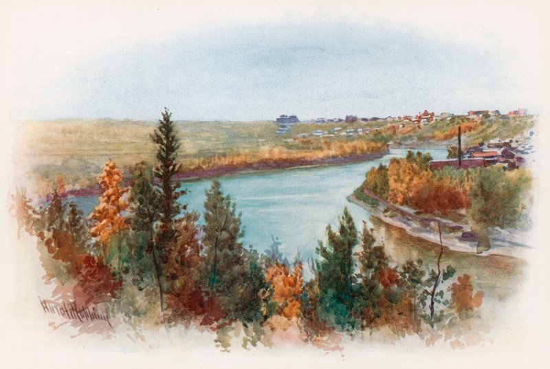 Řeka Saskatchewan v Edmontonu od Harold Copping